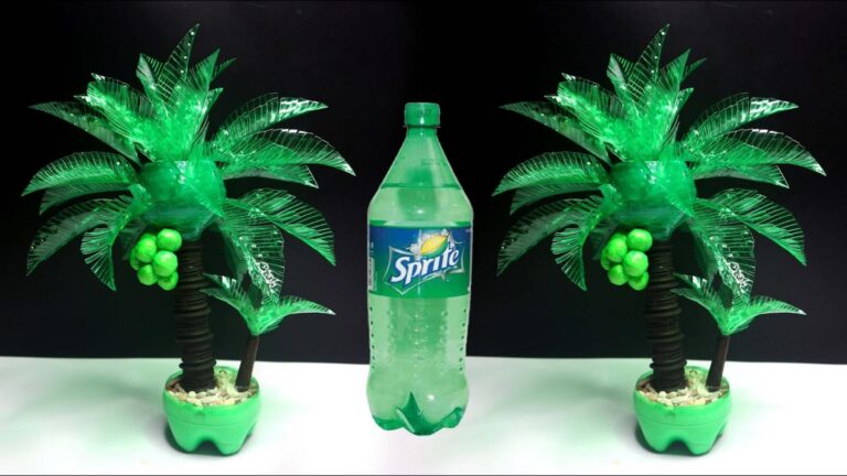 This simple DIY turns plastic bottles into stunning coconut trees…