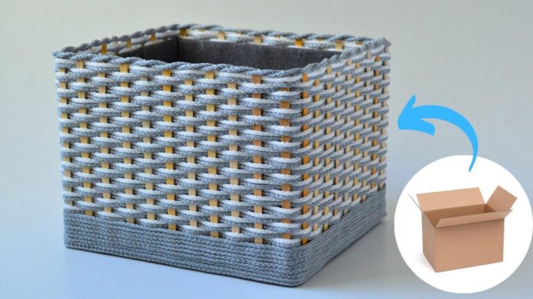 This simple method transforms a cardboard box into a stylish cord organizer…