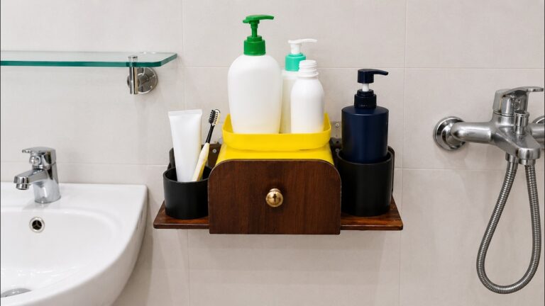 10 Genius DIY Bathroom Shelf Ideas Using Recycled Plastic for Smart Storage
