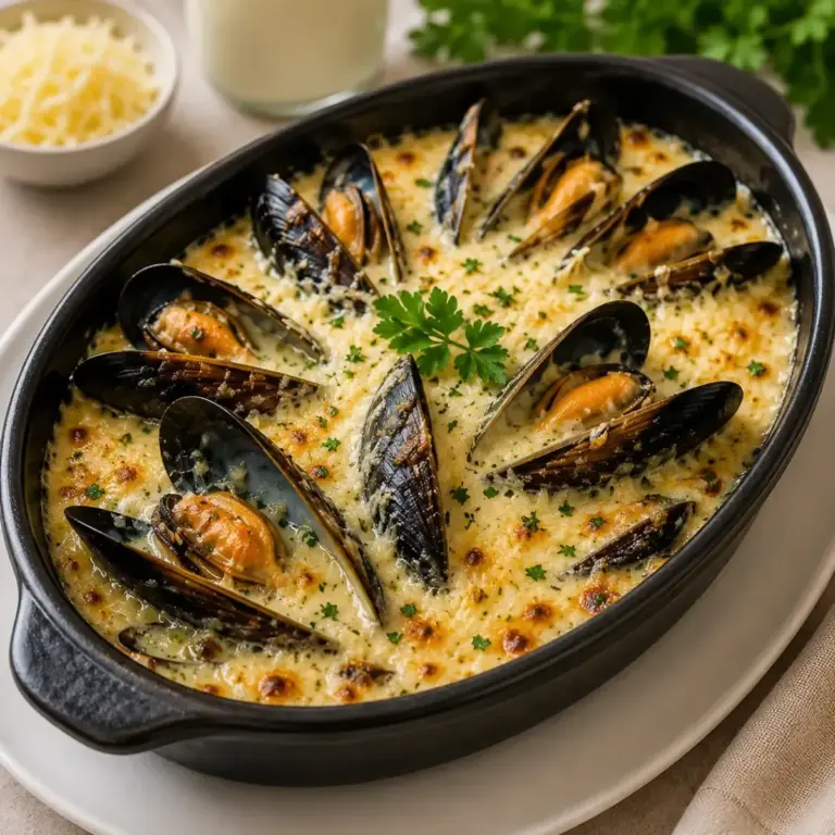 Cheesy Mussel Gratin: A Creamy Delight You Must Try