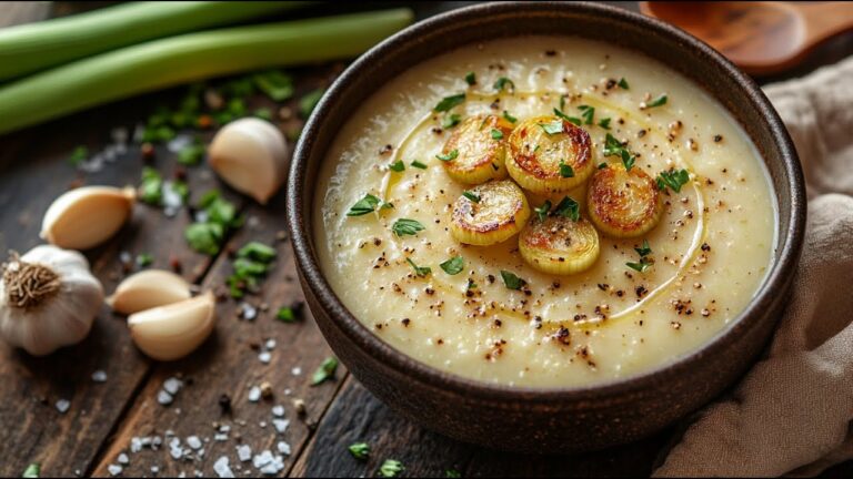 10-Minute Creamy Vegan Garlic and Leek Soup Recipe You’ll Love!