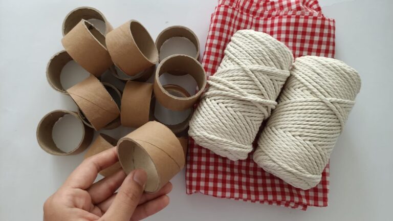 10 Amazing DIY Ideas with Cardboard Tubes and Macrame Rope