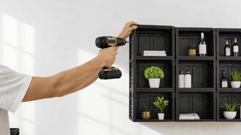 5 Genius Ways to Transform Plastic Crates into Stylish Storage Shelves