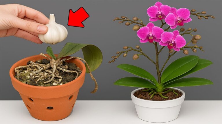 Revive 5 Rotten Orchids Instantly with Garlic – Discover the Easy Gardening Secret!