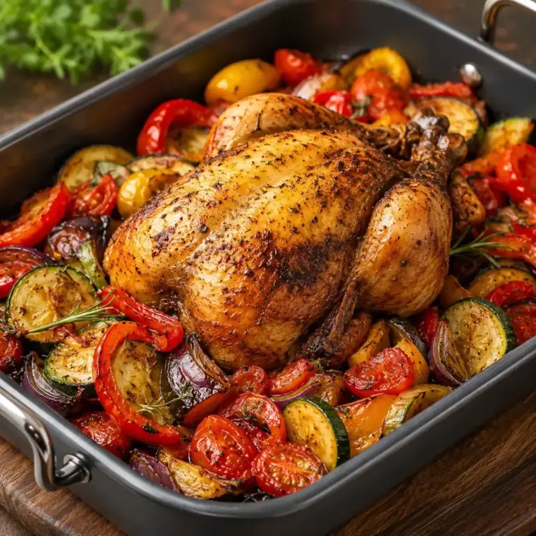 Easy and Delicious Roasted Chicken with Summer Vegetables Recipe